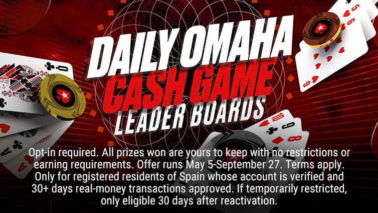 Daily Omaha Cash Game Leader Boards 