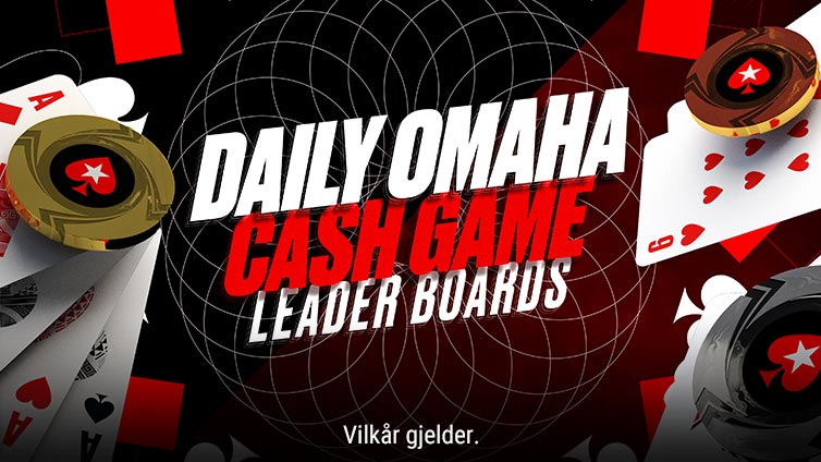 Daglige Omaha cash game-ledertavler