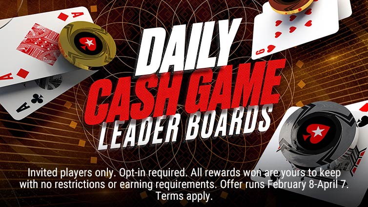 Daily Cash Game Leader Boards