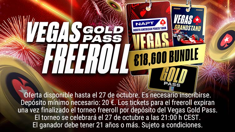 Freeroll por depósito Vegas Gold Pass