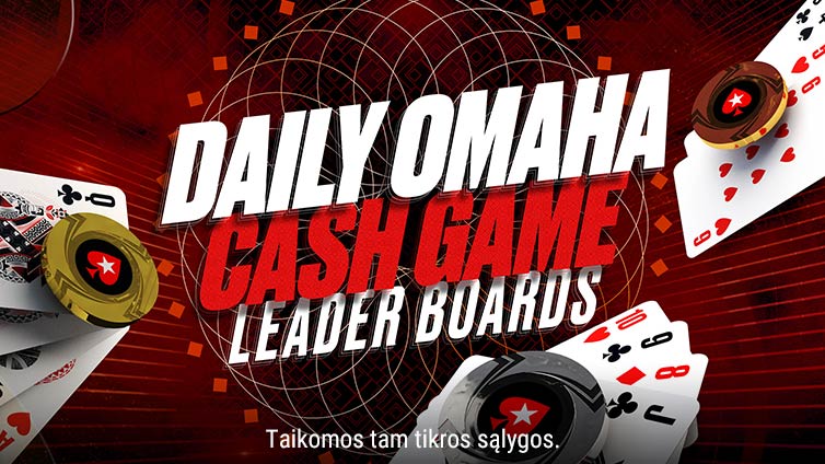 Kasdienės Omaha piniginių žaidimų lyderių lentelės