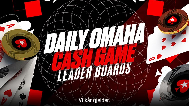 Daglige Omaha cash game-ledertavler
